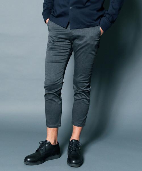 Magine(マージン)の「【Magine】T/C STRETCH TWILL CROPPED TAPERED PANTS:T/C ストレッチツイル クロップド テーパード パンツ(その他パンツ・メンズ・ブラック/チャコールグレー/ベージュ・44/46/48)」の2枚目の写真
