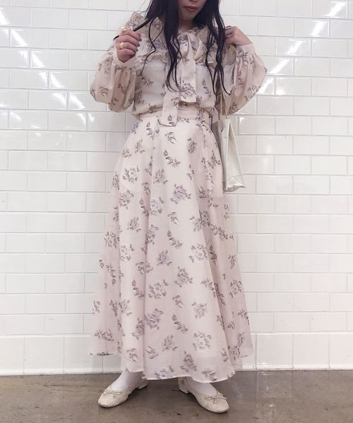 one after another NICE CLAUP（ワンアフターアナザーナイスクラップ）の「【Petite by NICE CLAUP】前後2wayフリルブラウス（シャツ/ブラウス・レディース・オフホワイト/ホワイト系その他/ピンク系その他・FREE）」の4枚目の写真