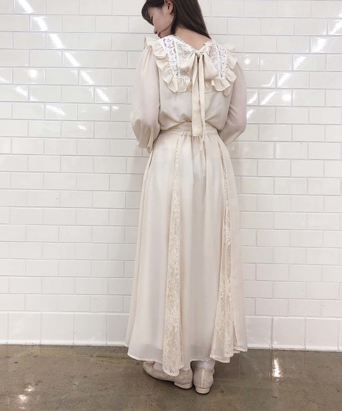 one after another NICE CLAUP（ワンアフターアナザーナイスクラップ）の「【Petite by NICE CLAUP】前後2wayフリルブラウス（シャツ/ブラウス・レディース・オフホワイト/ホワイト系その他/ピンク系その他・FREE）」の13枚目の写真