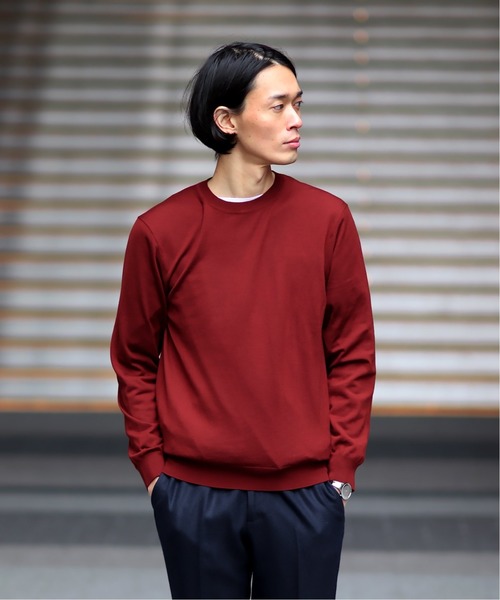 EDIFICE(エディフィス)の「16ゲージ クルーネックニット(ニット/セーター・メンズ・ブラック/グレー/ホワイト×ホワイト/ブラウン系その他/ネイビー/ラスタ・SMALL/MEDIUM/LARGE/X-LARGE/FREE)」の6枚目の写真