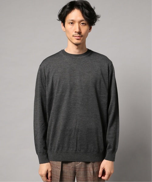 EDIFICE(エディフィス)の「16ゲージ クルーネックニット(ニット/セーター・メンズ・ブラック/グレー/ホワイト×ホワイト/ブラウン系その他/ネイビー/ラスタ・SMALL/MEDIUM/LARGE/X-LARGE/FREE)」の8枚目の写真