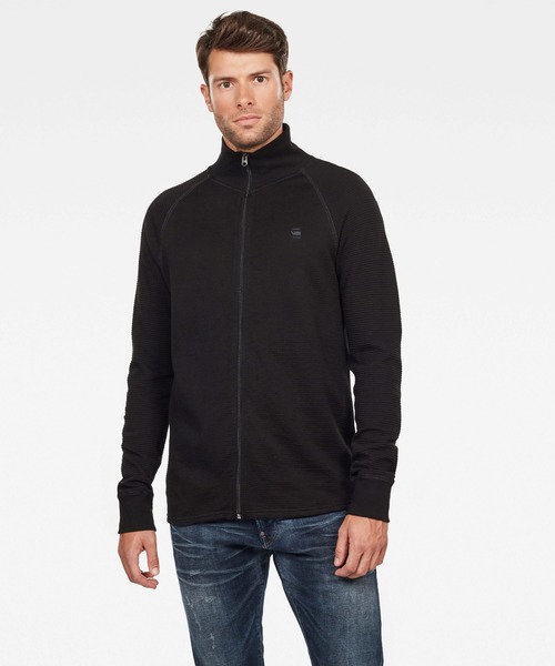 G-STAR(ジースター)の「Jirgi Zip Round Neck Top(Tシャツ/カットソー・メンズ・ダークブラック/ダークオリーブ/ワインレッド・LARGE/MEDIUM/SMALL/X-LARGE/X-SMALL)」の3枚目の写真