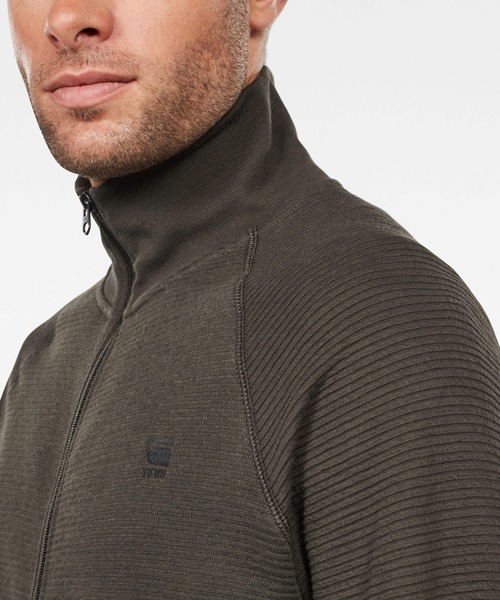 G-STAR(ジースター)の「Jirgi Zip Round Neck Top(Tシャツ/カットソー・メンズ・ダークブラック/ダークオリーブ/ワインレッド・LARGE/MEDIUM/SMALL/X-LARGE/X-SMALL)」の4枚目の写真