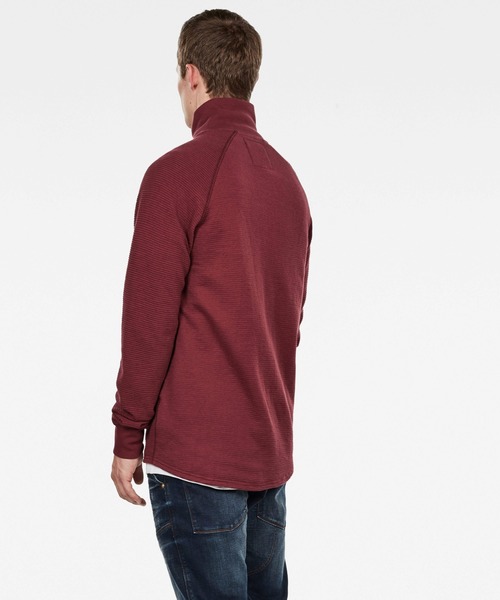 G-STAR(ジースター)の「Jirgi Zip Round Neck Top(Tシャツ/カットソー・メンズ・ダークブラック/ダークオリーブ/ワインレッド・LARGE/MEDIUM/SMALL/X-LARGE/X-SMALL)」の6枚目の写真