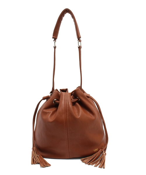 Kastane（カスタネ）の「【Kastane】巾着BAG（トートバッグ・レディース・ネイビー/アイボリー/キャメル・FREE）」の3枚目の写真