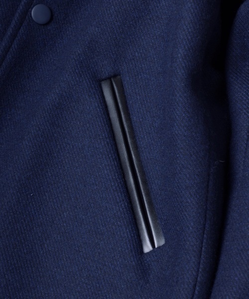 rehacer(レアセル)の「School Stadium Jacket(スタジャン・レディース・ブラック/ネイビー・LARGE/SMALL/MEDIUM)」の4枚目の写真