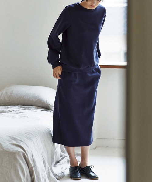 and myera(アンド マイラ)の「and myera スウェットスーツ(セットアップ・レディース・ネイビー・SMALL/X-LARGE)」の2枚目の写真