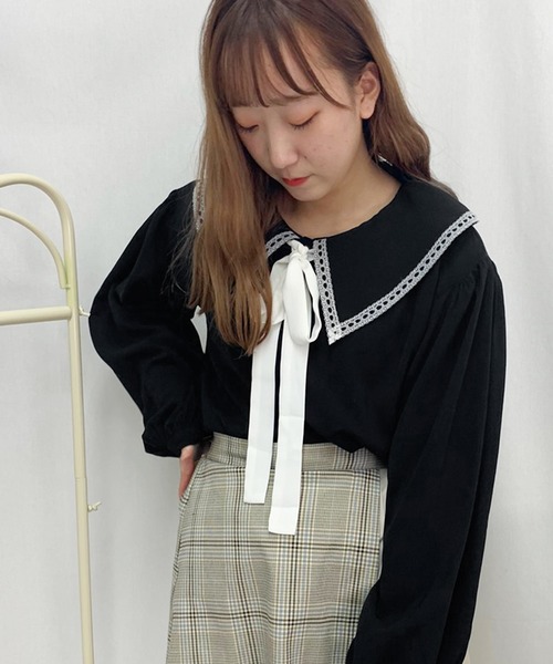 apres jour（アプレジュール）の「袖ボリュームボウタイブラウス【ZOZOTOWN限定アイテム】（シャツ/ブラウス・レディース・ブラック/オフホワイト/アイボリー・フリー）」の8枚目の写真