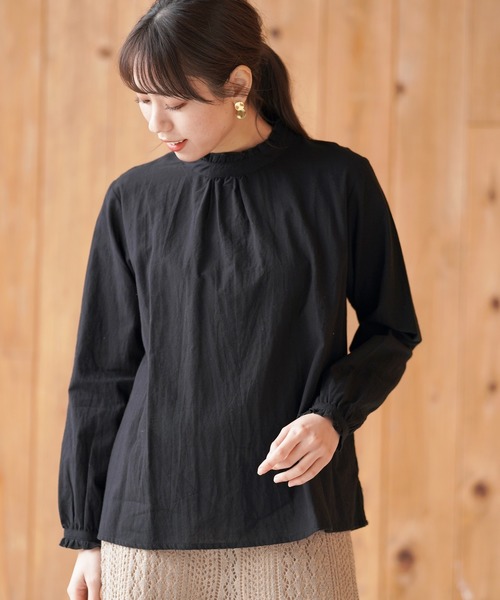 rps（アールピーエス）の「フリルネックブラウス（シャツ/ブラウス・レディース・ストライプ/ピンクベージュ/ブラック/オフホワイト/チェック/ブルーグリーン/グレー/ブラック系その他2・M）」の16枚目の写真