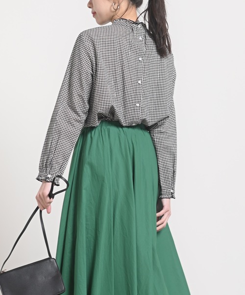 rps（アールピーエス）の「フリルネックブラウス（シャツ/ブラウス・レディース・ストライプ/ピンクベージュ/ブラック/オフホワイト/チェック/ブルーグリーン/グレー/ブラック系その他2・M）」の18枚目の写真