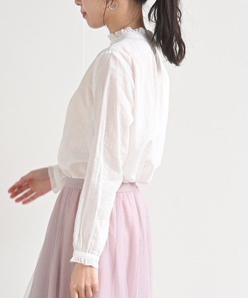 フリルネックブラウス（シャツ/ブラウス）｜rps（アールピーエス）の