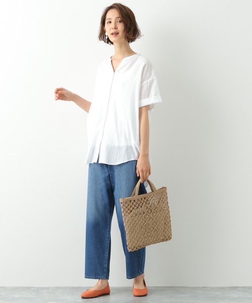 LEPSIM（レプシィム）の「バックツイストロングブラウス　885213（シャツ/ブラウス・レディース・ホワイト/ブラック/イエロー・FREE）」の6枚目の写真