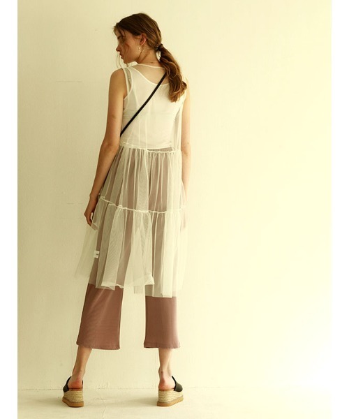 ACYM（アシーム）の「Sheer layered ワンピース（ワンピース・レディース・ホワイト/ブラック・FREE）」の8枚目の写真
