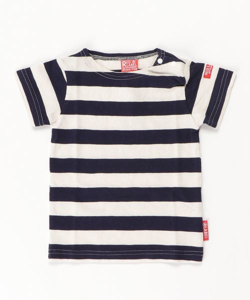 RED LABEL（レッドレーベル）の「ボーダーTシャツ（Tシャツ/カットソー・キッズ・レッド系その他/ブラウン/その他/ブルー/ネイビー/ブルー系その他/アッシュ/カーキ/レッド/その他1/その他2/ホワイト系その他/モカ/ブラウン系その他/レッド系その他2/グレー/ホワイト系その他2/グリーン/グレー系その他/チャコールグレー/パープル/サックスブルー/ライトグレー/ホワイト/レッド系その他3・150/140/160/120/90/130/100/110）」の3枚目の写真