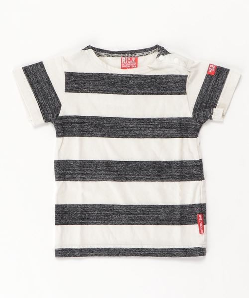 RED LABEL（レッドレーベル）の「ボーダーTシャツ（Tシャツ/カットソー・キッズ・レッド系その他/ブラウン/その他/ブルー/ネイビー/ブルー系その他/アッシュ/カーキ/レッド/その他1/その他2/ホワイト系その他/モカ/ブラウン系その他/レッド系その他2/グレー/ホワイト系その他2/グリーン/グレー系その他/チャコールグレー/パープル/サックスブルー/ライトグレー/ホワイト/レッド系その他3・150/140/160/120/90/130/100/110）」の8枚目の写真