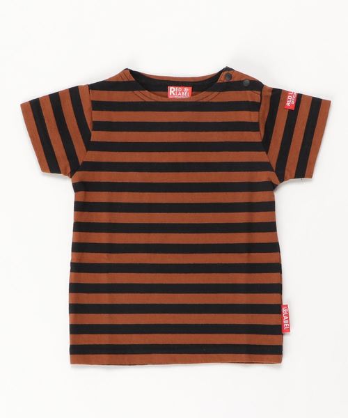RED LABEL（レッドレーベル）の「ボーダーTシャツ（Tシャツ/カットソー・キッズ・レッド系その他/ブラウン/その他/ブルー/ネイビー/ブルー系その他/アッシュ/カーキ/レッド/その他1/その他2/ホワイト系その他/モカ/ブラウン系その他/レッド系その他2/グレー/ホワイト系その他2/グリーン/グレー系その他/チャコールグレー/パープル/サックスブルー/ライトグレー/ホワイト/レッド系その他3・150/140/160/120/90/130/100/110）」の11枚目の写真