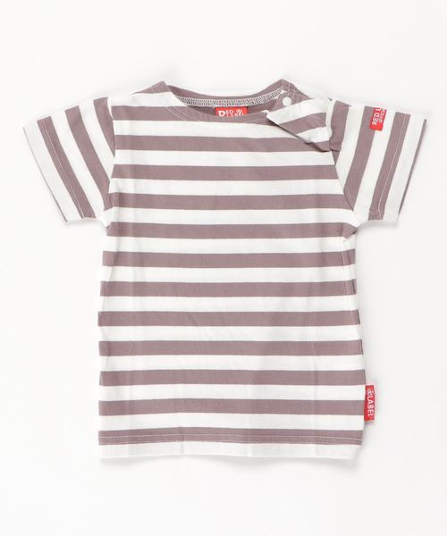 RED LABEL（レッドレーベル）の「ボーダーTシャツ（Tシャツ/カットソー・キッズ・レッド系その他/ブラウン/その他/ブルー/ネイビー/ブルー系その他/アッシュ/カーキ/レッド/その他1/その他2/ホワイト系その他/モカ/ブラウン系その他/レッド系その他2/グレー/ホワイト系その他2/グリーン/グレー系その他/チャコールグレー/パープル/サックスブルー/ライトグレー/ホワイト/レッド系その他3・150/140/160/120/90/130/100/110）」の7枚目の写真