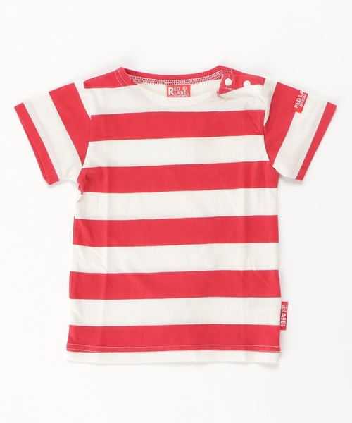 RED LABEL（レッドレーベル）の「ボーダーTシャツ（Tシャツ/カットソー・キッズ・レッド系その他/ブラウン/その他/ブルー/ネイビー/ブルー系その他/アッシュ/カーキ/レッド/その他1/その他2/ホワイト系その他/モカ/ブラウン系その他/レッド系その他2/グレー/ホワイト系その他2/グリーン/グレー系その他/チャコールグレー/パープル/サックスブルー/ライトグレー/ホワイト/レッド系その他3・150/140/160/120/90/130/100/110）」の19枚目の写真