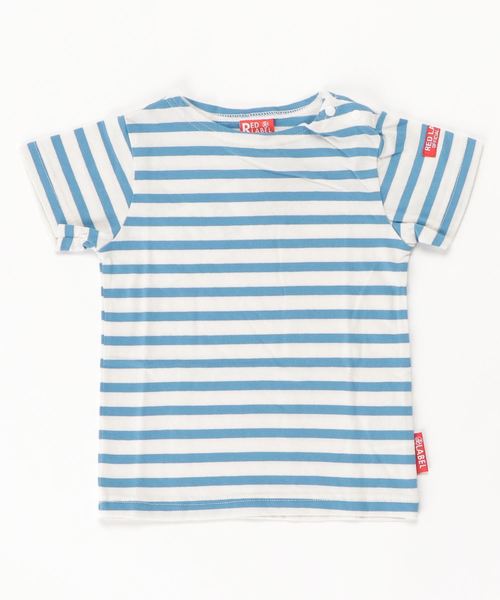 RED LABEL（レッドレーベル）の「ボーダーTシャツ（Tシャツ/カットソー・キッズ・レッド系その他/ブラウン/その他/ブルー/ネイビー/ブルー系その他/アッシュ/カーキ/レッド/その他1/その他2/ホワイト系その他/モカ/ブラウン系その他/レッド系その他2/グレー/ホワイト系その他2/グリーン/グレー系その他/チャコールグレー/パープル/サックスブルー/ライトグレー/ホワイト/レッド系その他3・150/140/160/120/90/130/100/110）」の2枚目の写真