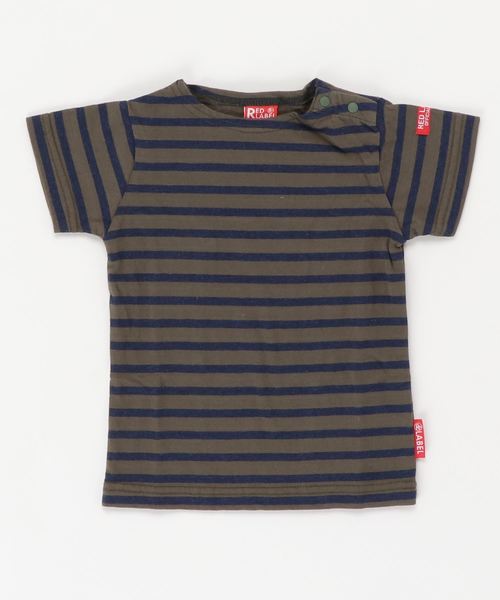 RED LABEL（レッドレーベル）の「ボーダーTシャツ（Tシャツ/カットソー・キッズ・レッド系その他/ブラウン/その他/ブルー/ネイビー/ブルー系その他/アッシュ/カーキ/レッド/その他1/その他2/ホワイト系その他/モカ/ブラウン系その他/レッド系その他2/グレー/ホワイト系その他2/グリーン/グレー系その他/チャコールグレー/パープル/サックスブルー/ライトグレー/ホワイト/レッド系その他3・150/140/160/120/90/130/100/110）」の12枚目の写真