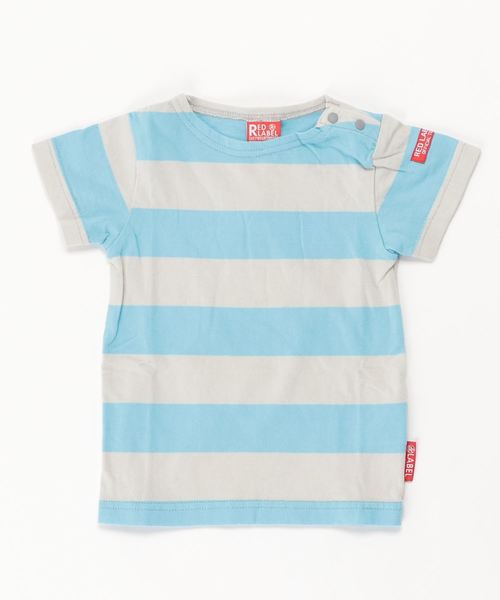 RED LABEL（レッドレーベル）の「ボーダーTシャツ（Tシャツ/カットソー・キッズ・レッド系その他/ブラウン/その他/ブルー/ネイビー/ブルー系その他/アッシュ/カーキ/レッド/その他1/その他2/ホワイト系その他/モカ/ブラウン系その他/レッド系その他2/グレー/ホワイト系その他2/グリーン/グレー系その他/チャコールグレー/パープル/サックスブルー/ライトグレー/ホワイト/レッド系その他3・150/140/160/120/90/130/100/110）」の15枚目の写真