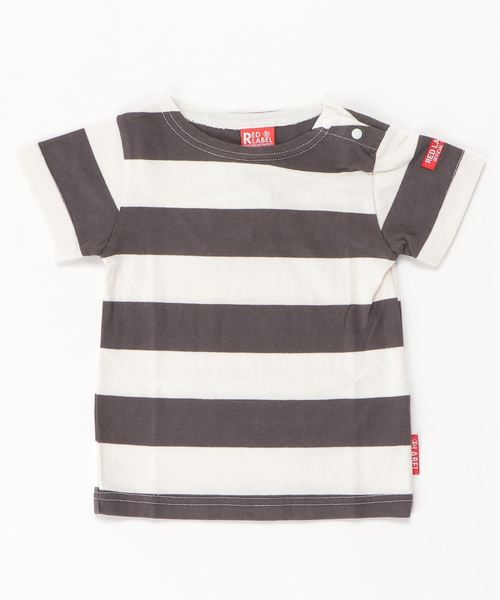 RED LABEL（レッドレーベル）の「ボーダーTシャツ（Tシャツ/カットソー・キッズ・レッド系その他/ブラウン/その他/ブルー/ネイビー/ブルー系その他/アッシュ/カーキ/レッド/その他1/その他2/ホワイト系その他/モカ/ブラウン系その他/レッド系その他2/グレー/ホワイト系その他2/グリーン/グレー系その他/チャコールグレー/パープル/サックスブルー/ライトグレー/ホワイト/レッド系その他3・150/140/160/120/90/130/100/110）」の5枚目の写真
