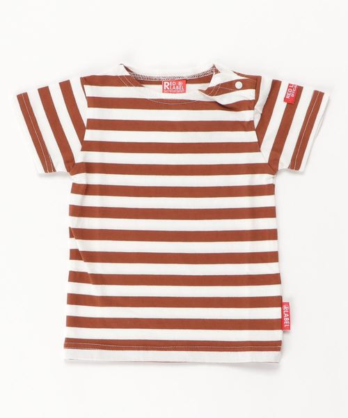 RED LABEL（レッドレーベル）の「ボーダーTシャツ（Tシャツ/カットソー・キッズ・レッド系その他/ブラウン/その他/ブルー/ネイビー/ブルー系その他/アッシュ/カーキ/レッド/その他1/その他2/ホワイト系その他/モカ/ブラウン系その他/レッド系その他2/グレー/ホワイト系その他2/グリーン/グレー系その他/チャコールグレー/パープル/サックスブルー/ライトグレー/ホワイト/レッド系その他3・150/140/160/120/90/130/100/110）」の10枚目の写真