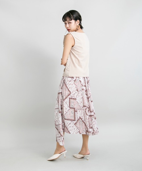 MILLION CARATS(ミリオンカラッツ)の「パネルスカーフ柄スカート(スカート・レディース・ピンク/ブルー・FREE)」の18枚目の写真
