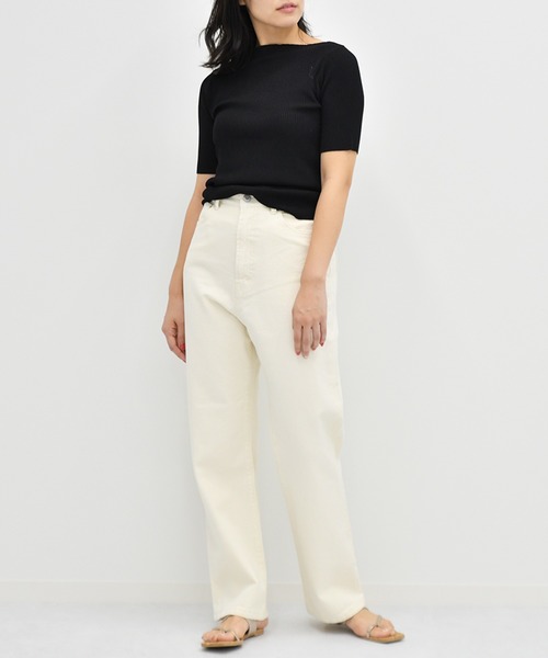 Ambre Neige(アンブルネージュ)の「リブニットトップス/【WEB/EC限定商品】(ニット/セーター・レディース・ホワイト/ブラック/ブルー/モカ・FREE)」の13枚目の写真