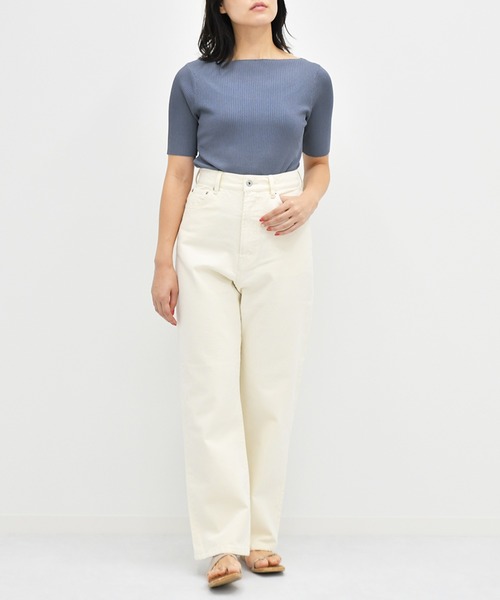 Ambre Neige(アンブルネージュ)の「リブニットトップス/【WEB/EC限定商品】(ニット/セーター・レディース・ホワイト/ブラック/ブルー/モカ・FREE)」の15枚目の写真