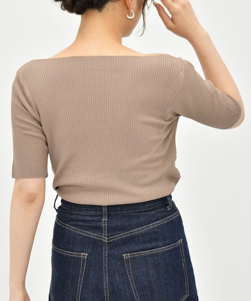 Ambre Neige(アンブルネージュ)の「リブニットトップス/【WEB/EC限定商品】(ニット/セーター・レディース・ホワイト/ブラック/ブルー/モカ・FREE)」の17枚目の写真