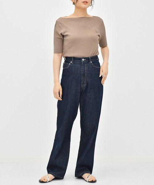 Ambre Neige(アンブルネージュ)の「リブニットトップス/【WEB/EC限定商品】(ニット/セーター・レディース・ホワイト/ブラック/ブルー/モカ・FREE)」の18枚目の写真