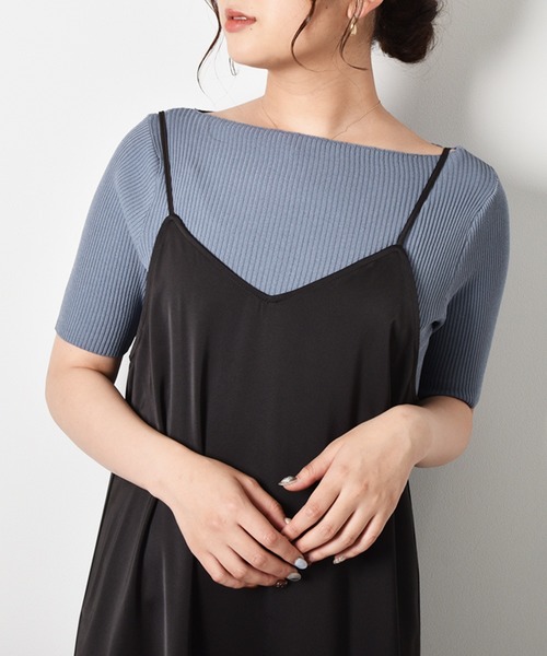 Ambre Neige(アンブルネージュ)の「リブニットトップス/【WEB/EC限定商品】(ニット/セーター・レディース・ホワイト/ブラック/ブルー/モカ・FREE)」の19枚目の写真