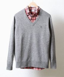 coen | ラムウールＶネックニットプルオーバー(ニット/セーター)