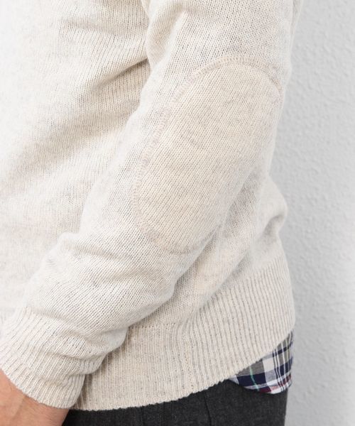 coen（コーエン）の「ラムウールＶネックニットプルオーバー（ニット/セーター・メンズ・ネイビー/ピンク/ダークグリーン/パープル/ブラック/オフホワイト/ブラウン/ライトグレー・X-LARGE/LARGE/MEDIUM/SMALL）」の14枚目の写真