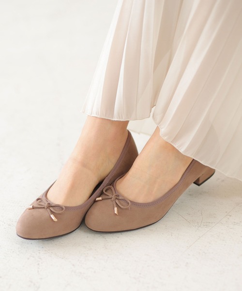 earth music&ecology（アースミュージックアンドエコロジー）の「ORiental TRaffic ヒールバレエパンプス ＊（パンプス・レディース・ブラック/ベージュ/パープル/ブラウン/レオパード・38/39/35/36/37）」の4枚目の写真