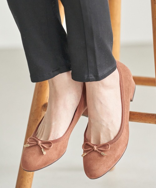 earth music&ecology（アースミュージックアンドエコロジー）の「ORiental TRaffic ヒールバレエパンプス ＊（パンプス・レディース・ブラック/ベージュ/パープル/ブラウン/レオパード・38/39/35/36/37）」の3枚目の写真