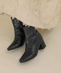 Bab | 【WEB限定】クロコスクエアトゥミドルブーツ(ブーツ)