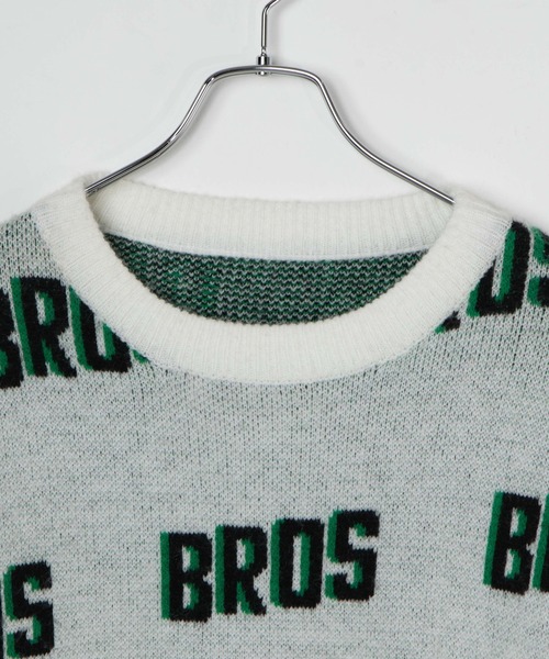 DING（ディング）の「DING/BROSロゴニット（ニット/セーター・レディース・ホワイト/ブラック/グリーン・FREE）」の12枚目の写真