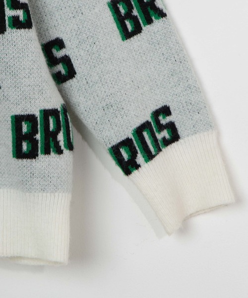DING（ディング）の「DING/BROSロゴニット（ニット/セーター・レディース・ホワイト/ブラック/グリーン・FREE）」の14枚目の写真