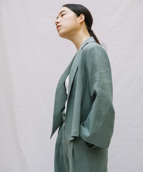 Liyoca】リネンワッシャージャケット（テーラードジャケット）｜Liyoca