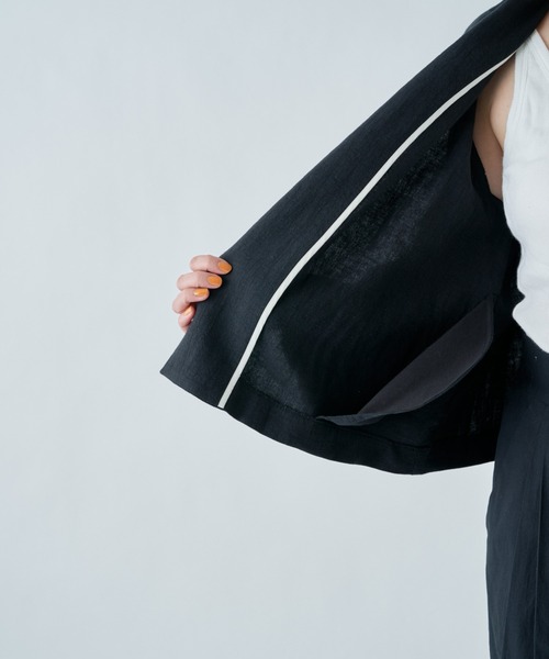 Liyoca】リネンワッシャージャケット（テーラードジャケット）｜Liyoca