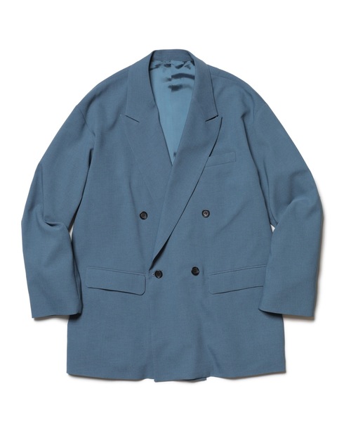 MR.OLIVE（ミスターオリーブ）の「【セットアップ対応】ストレッチ ウェザー / ビッグシルエット  ダブル サマージャケット（テーラードジャケット・メンズ・ブラック/カーキ/ブルー・SMALL/MEDIUM/LARGE）」の6枚目の写真