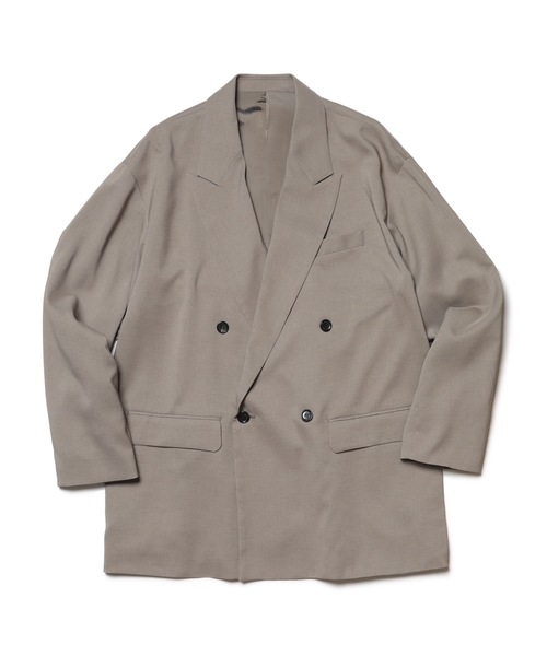 MR.OLIVE（ミスターオリーブ）の「【セットアップ対応】ストレッチ ウェザー / ビッグシルエット  ダブル サマージャケット（テーラードジャケット・メンズ・ブラック/カーキ/ブルー・SMALL/MEDIUM/LARGE）」の5枚目の写真