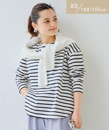 green label relaxing | [ XS / H148-155cm ]★★SC ボートネック ワイド ロングスリーブ プルオーバー カットソー(Tシャツ/カットソー)