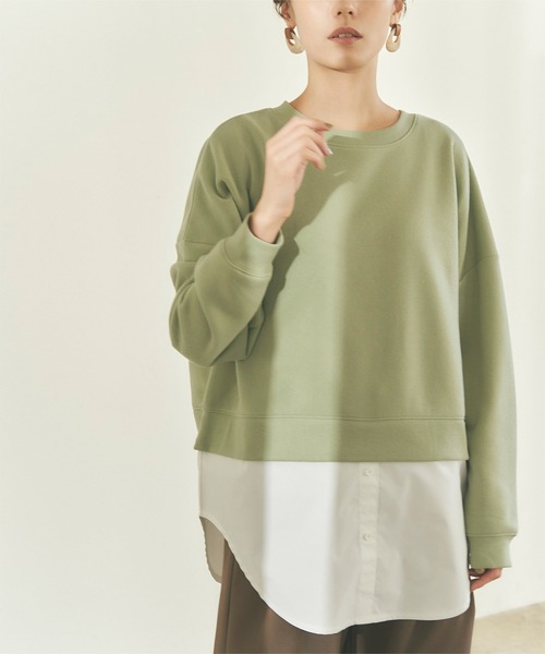 titivate(ティティベイト)の「裏シャギーシャツレイヤードプルオーバー(Tシャツ/カットソー・レディース・ライトグリーン/ブラック/ライトパープル/ベージュ・M)」の6枚目の写真