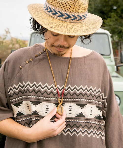 チャイハネ（チャイハネ）の「【チャイハネ】羊飼いのお守り風ネックレス（ネックレス・メンズ・ホワイト/ネイビー/ブラウン/レッド/グリーン・FREE）」の18枚目の写真