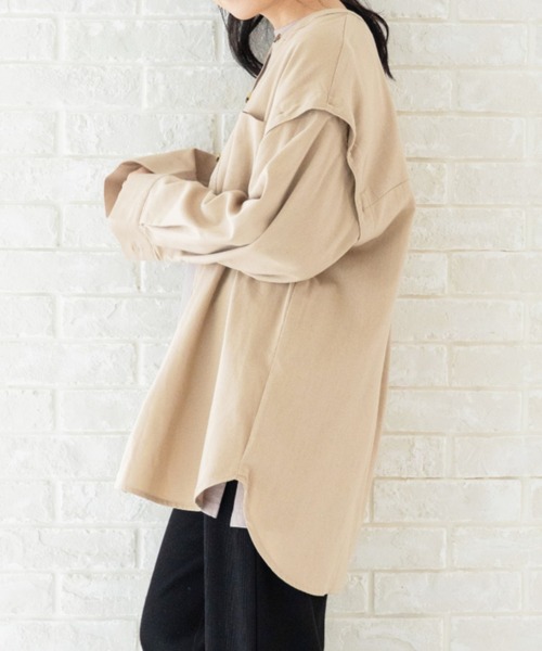 Mysa&Liina（ミーサリーナ）の「袖スリット開きシャツアウター（シャツ/ブラウス・レディース・キナリ/ベージュ/ブラック・M）」の20枚目の写真