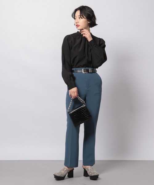 PAGEBOY(ページボーイ)の「ボリュームプリーツブラウス (デザインブラウス)(シャツ/ブラウス・レディース・ブラック/オフホワイト・FREE)」の12枚目の写真