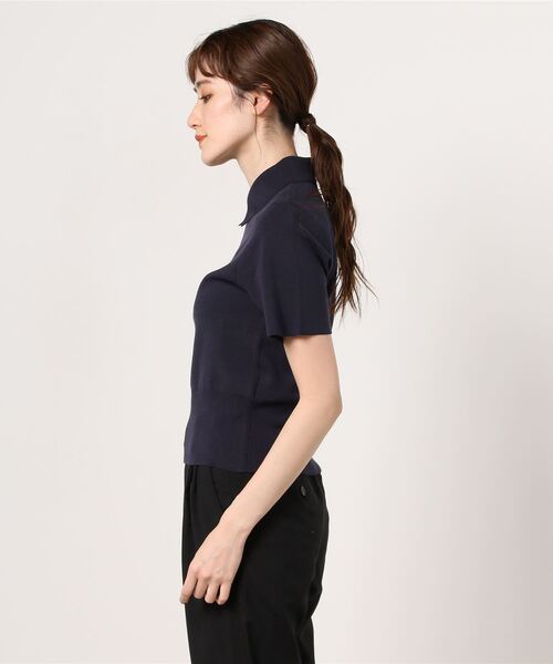 3.1 Phillip Lim（スリーワンフィリップリム）の「3.1 PHILLIP LIM / ニットポロ（ニット/セーター・レディース・ネイビー・X-SMALL）」の3枚目の写真